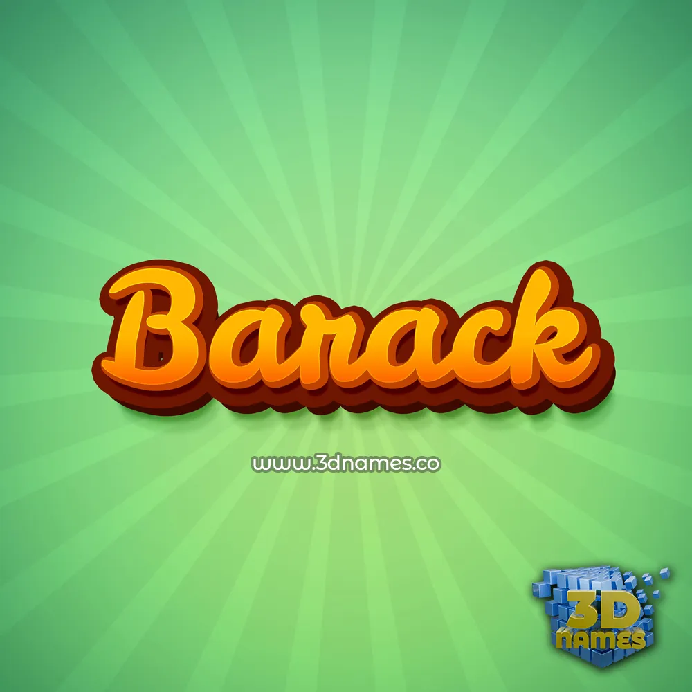 barack in Green Rays style - 3D name wallpaper