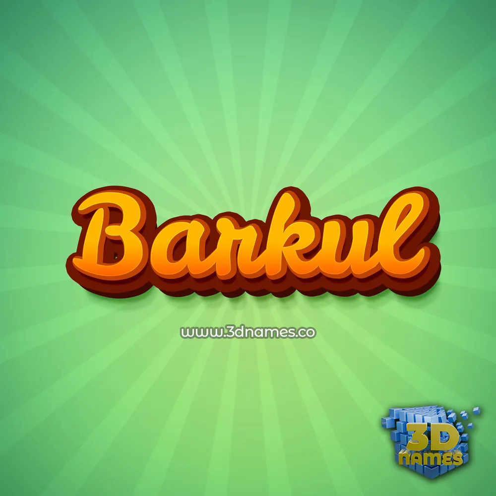 barkul in Green Rays style - 3D name wallpaper