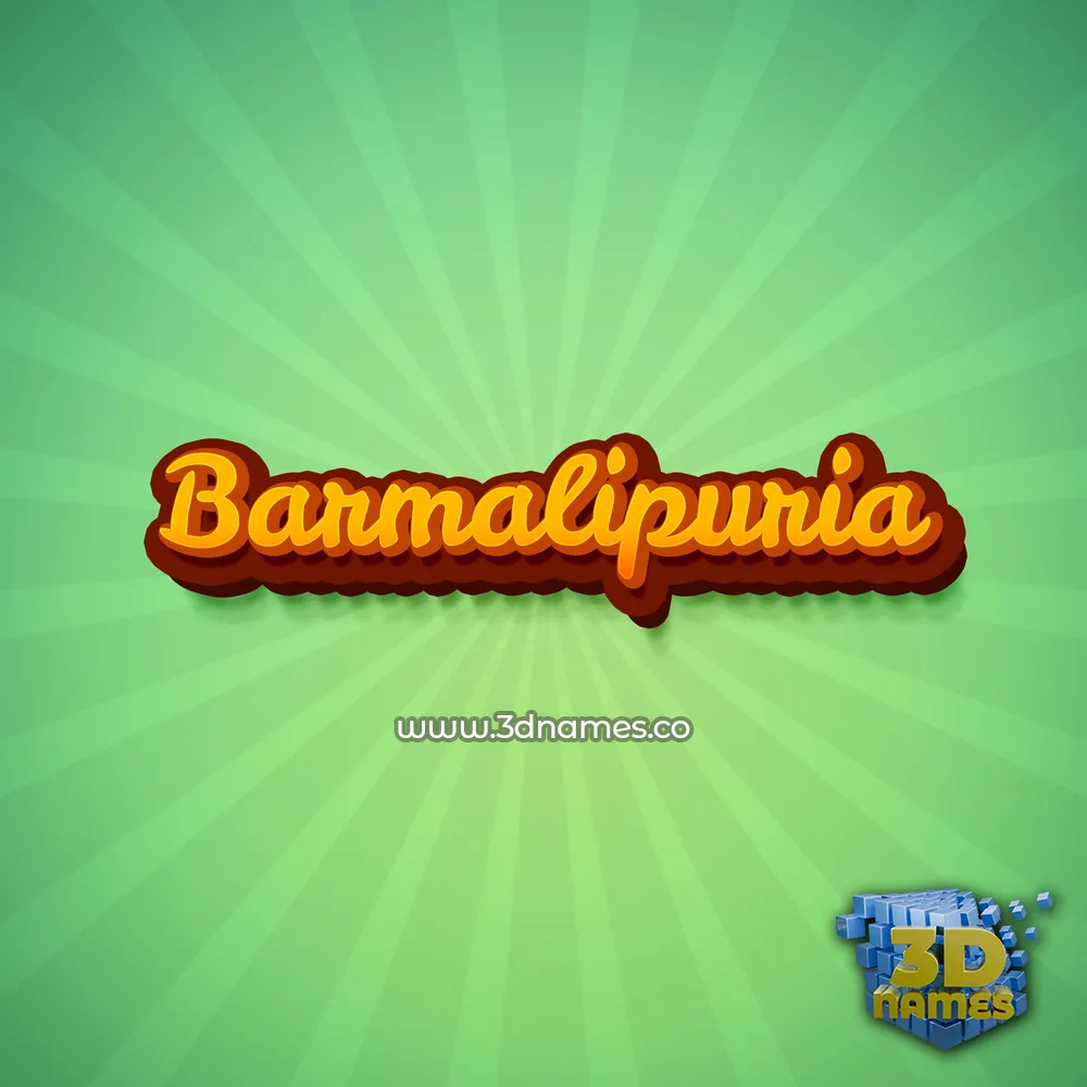 barmalipuria in Green Rays style - 3D name wallpaper