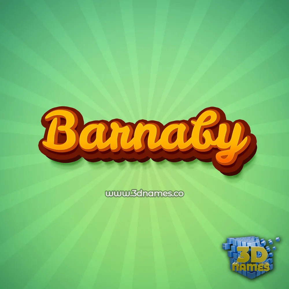 barnaby in Green Rays style - 3D name wallpaper