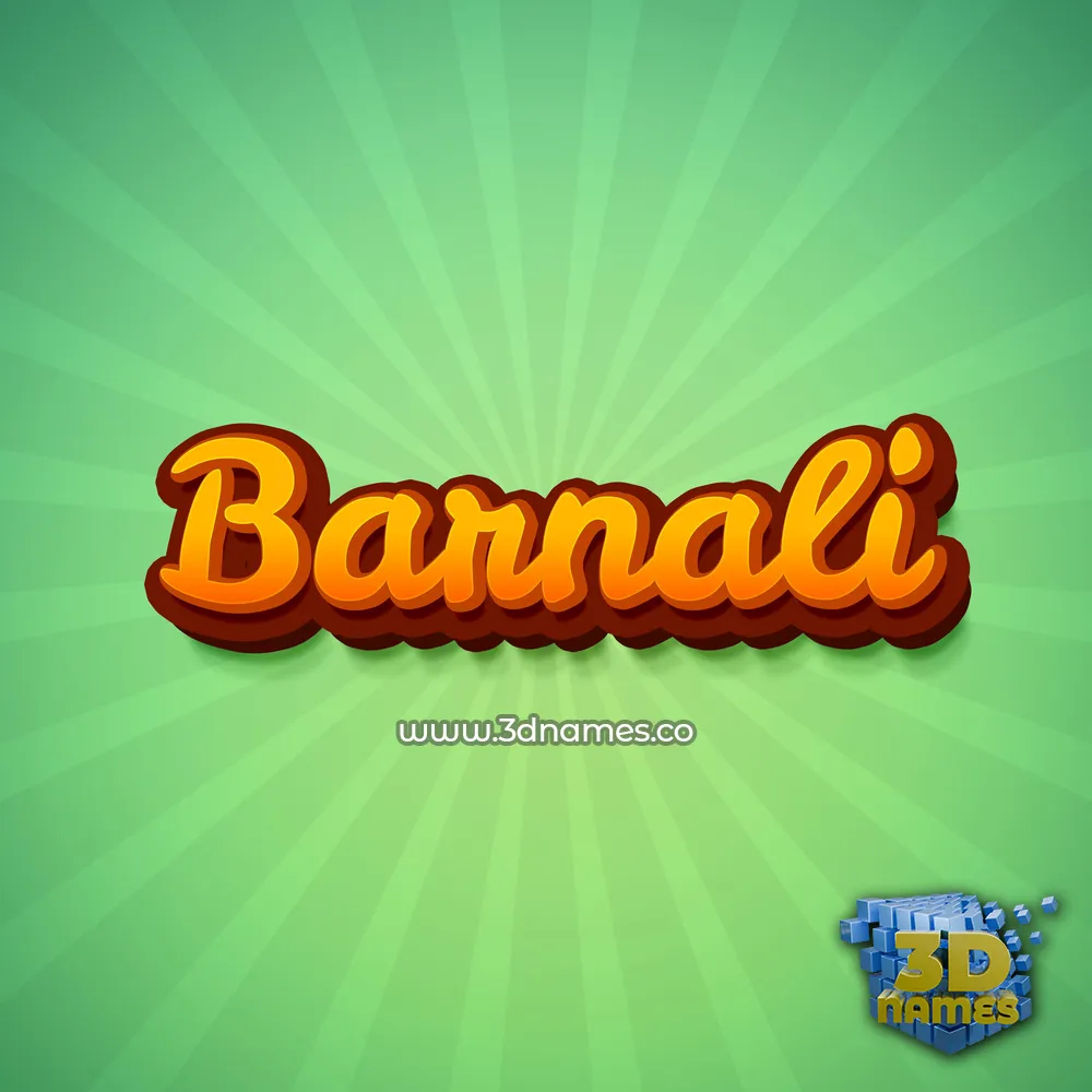 barnali in Green Rays style - 3D name wallpaper
