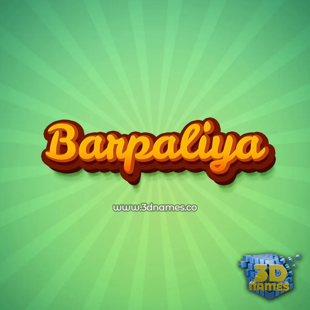 barpaliya in Green Rays style - 3D name wallpaper