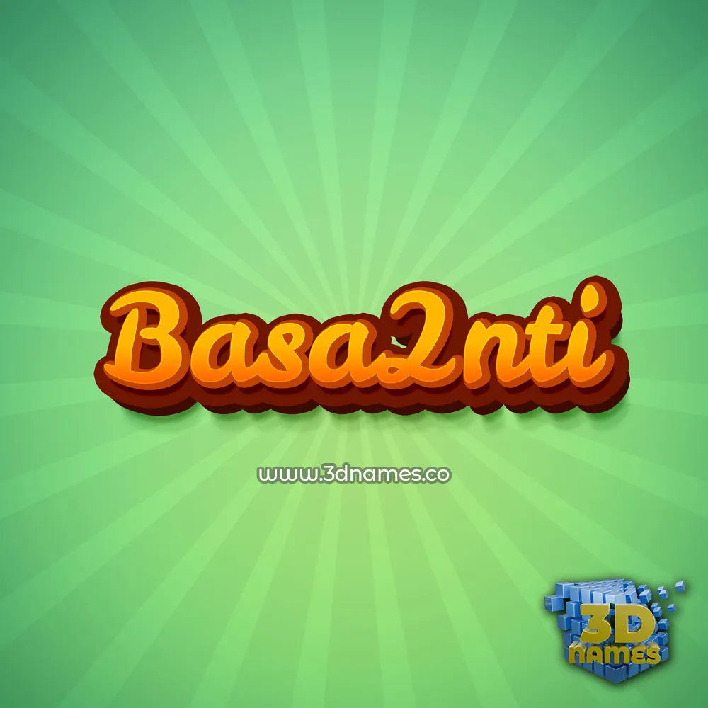 basa2nti in Green Rays style - 3D name wallpaper