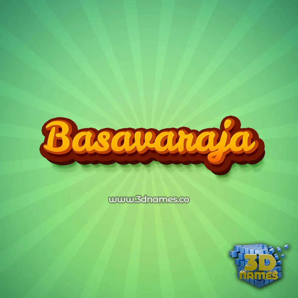 basavaraja in Green Rays style - 3D name wallpaper