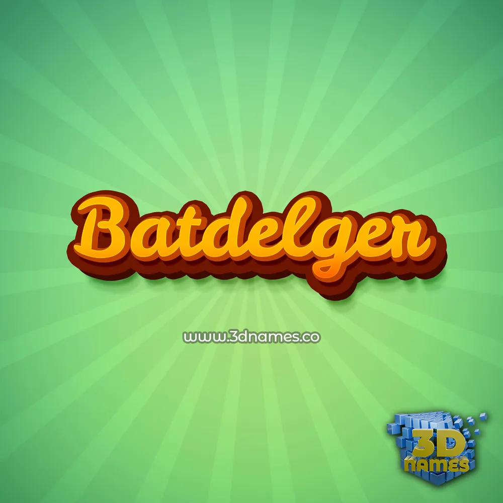 batdelger in Green Rays style - 3D name wallpaper
