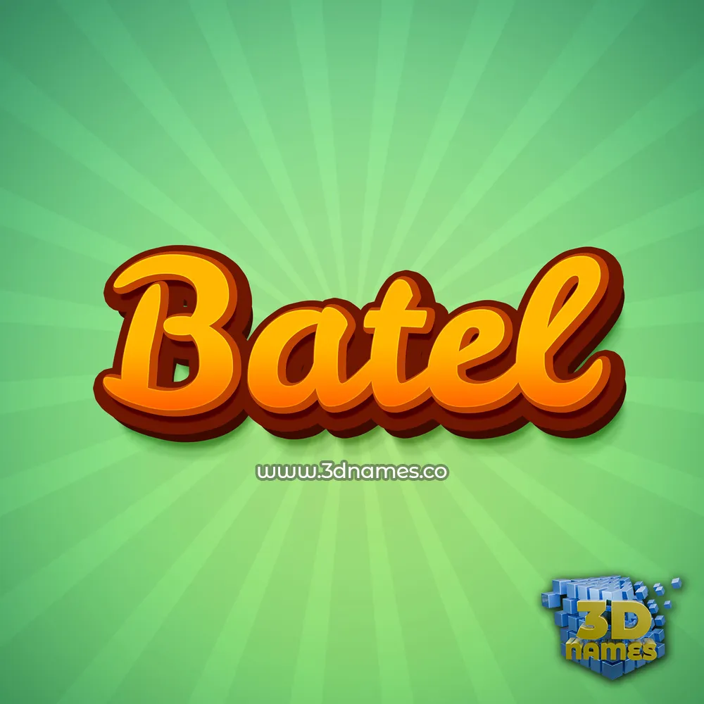 batel in Green Rays style - 3D name wallpaper