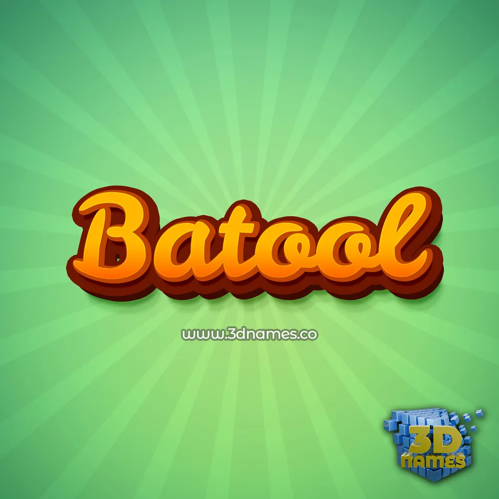 batool in Green Rays style - 3D name wallpaper