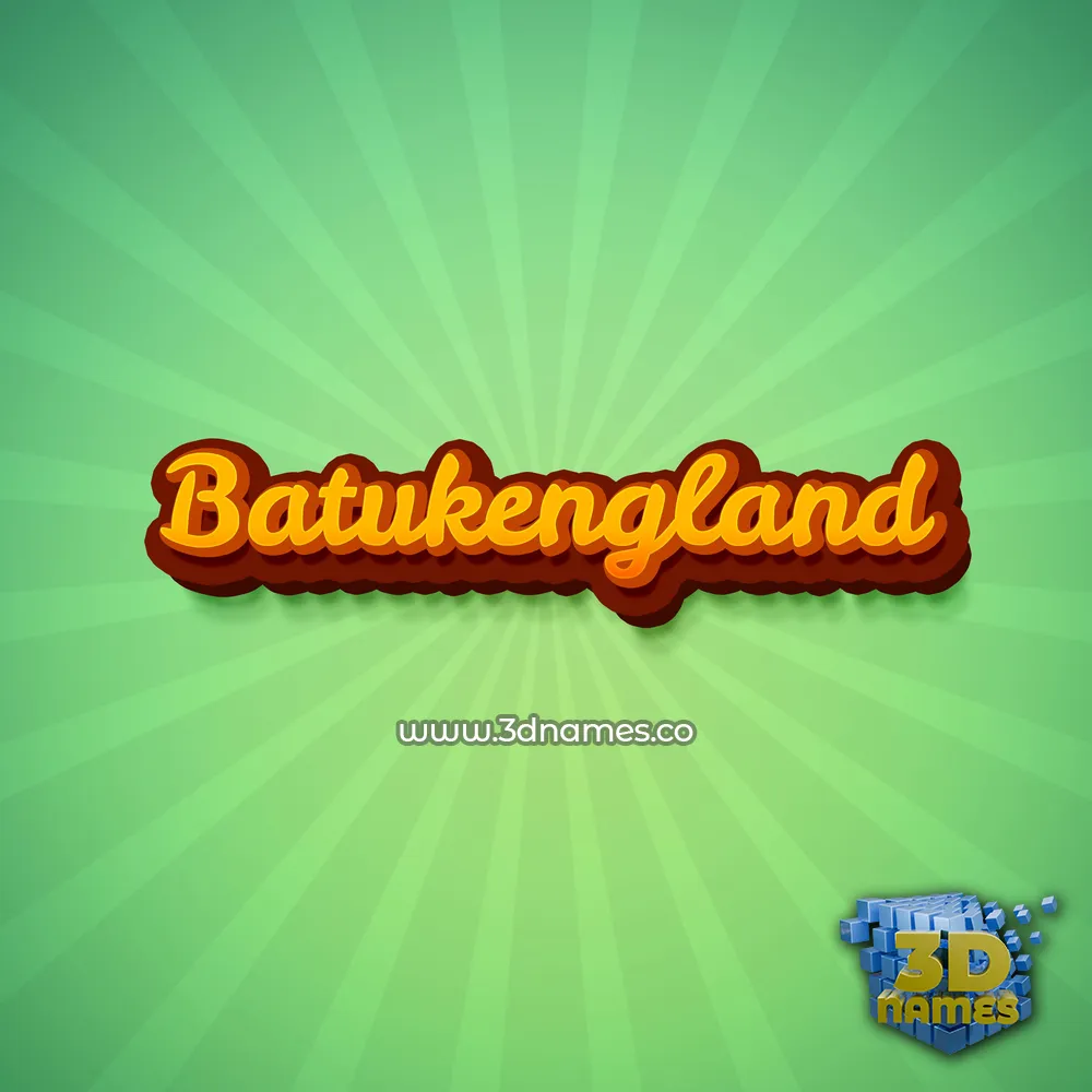 batukengland in Green Rays style - 3D name wallpaper