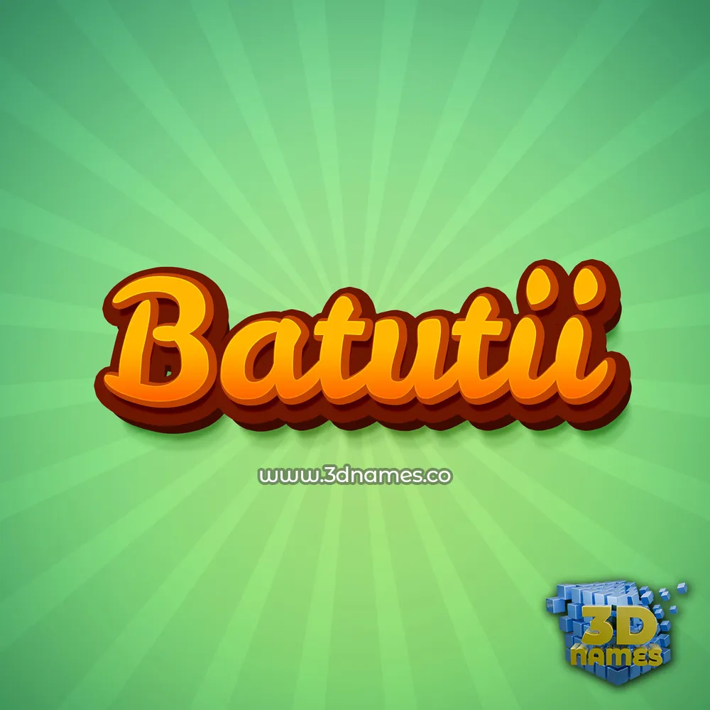 batutii in Green Rays style - 3D name wallpaper