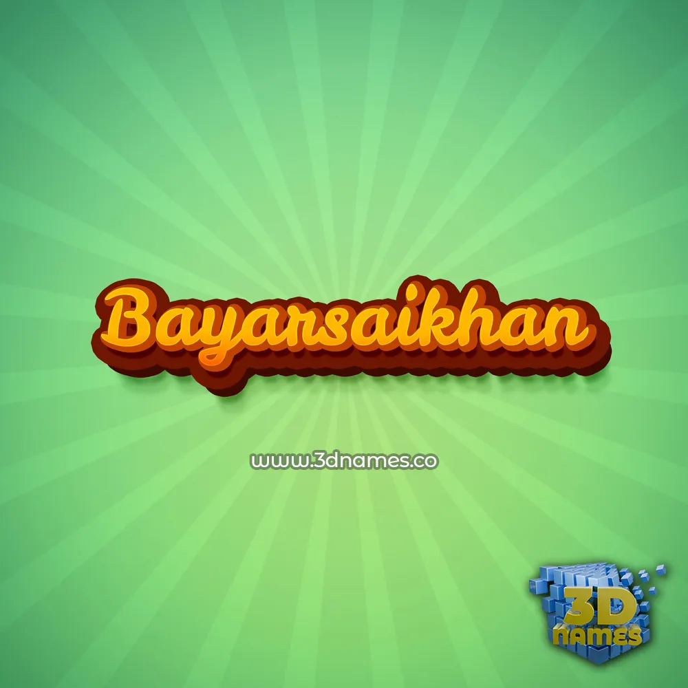 bayarsaikhan in Green Rays style - 3D name wallpaper