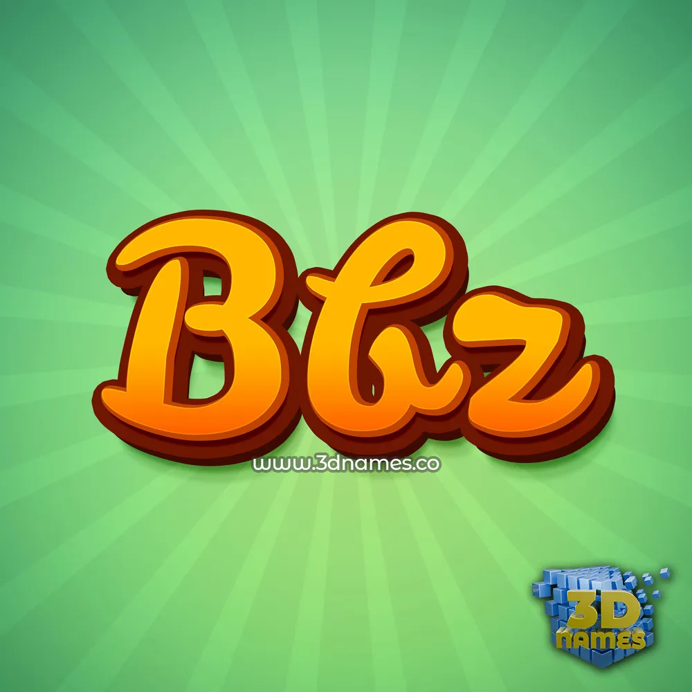 bbz in Green Rays style - 3D name wallpaper