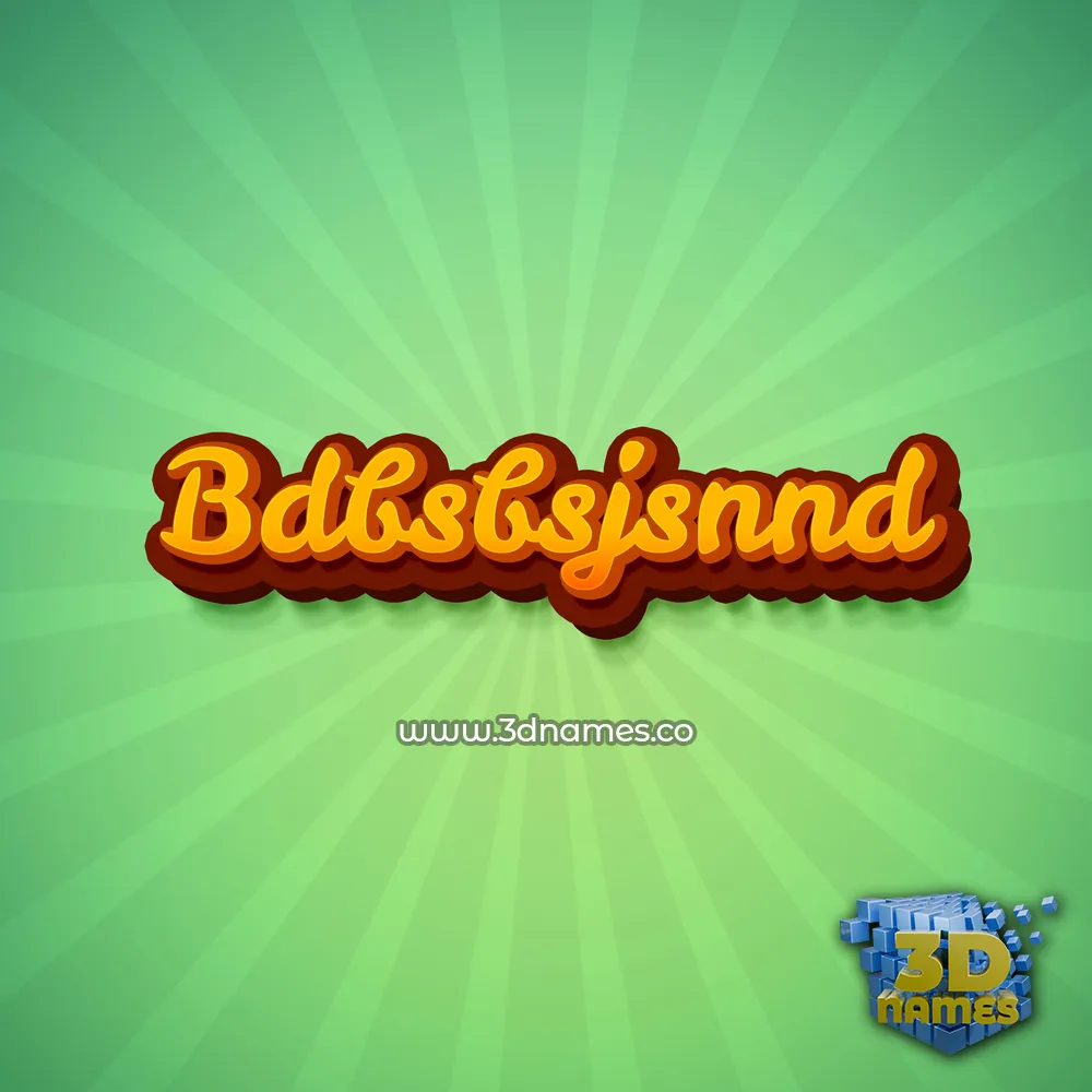 bdbsbsjsnnd in Green Rays style - 3D name wallpaper