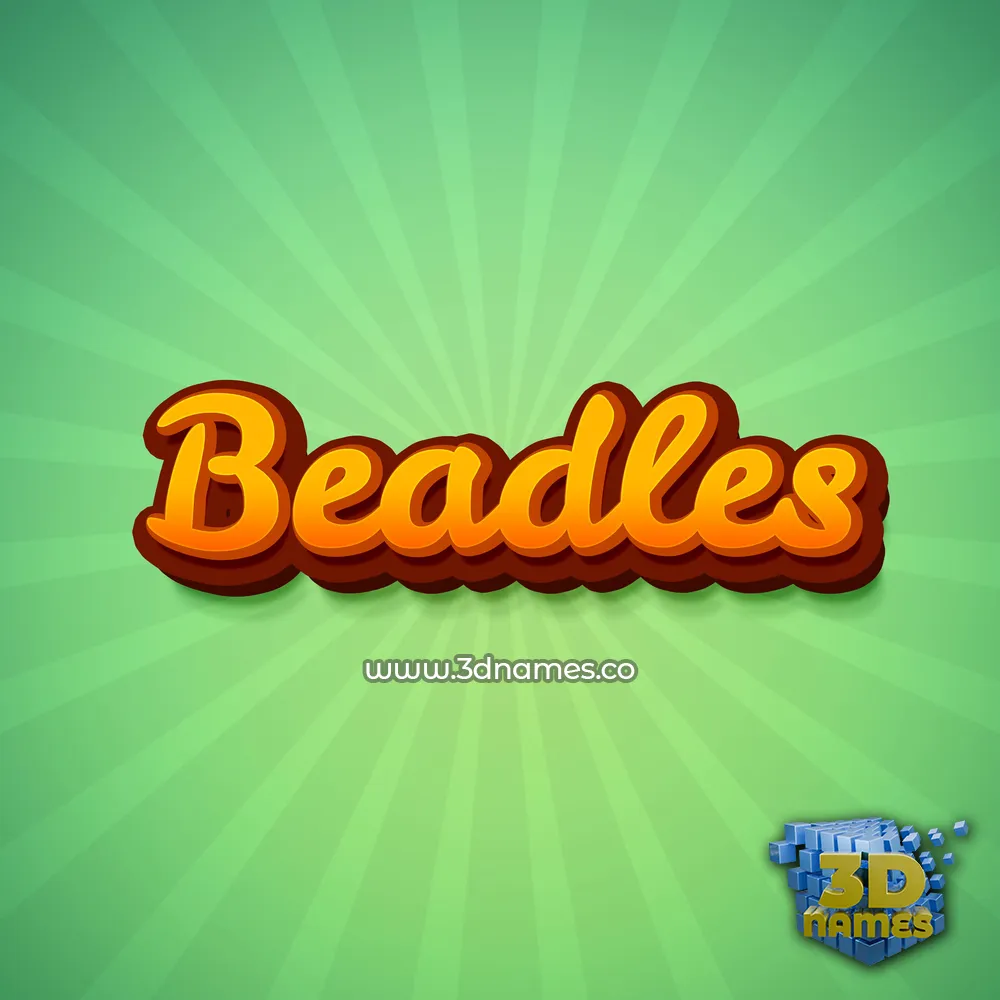 beadles in Green Rays style - 3D name wallpaper