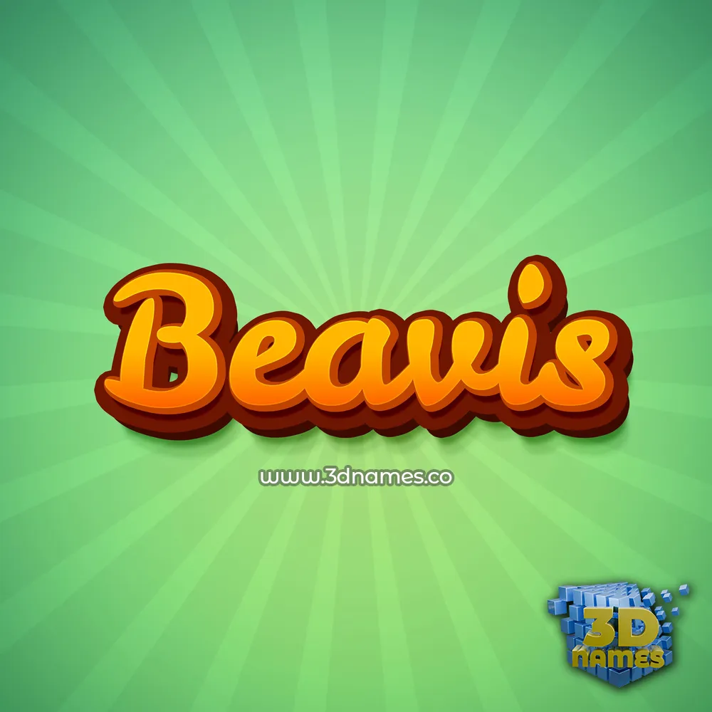 beavis in Green Rays style - 3D name wallpaper