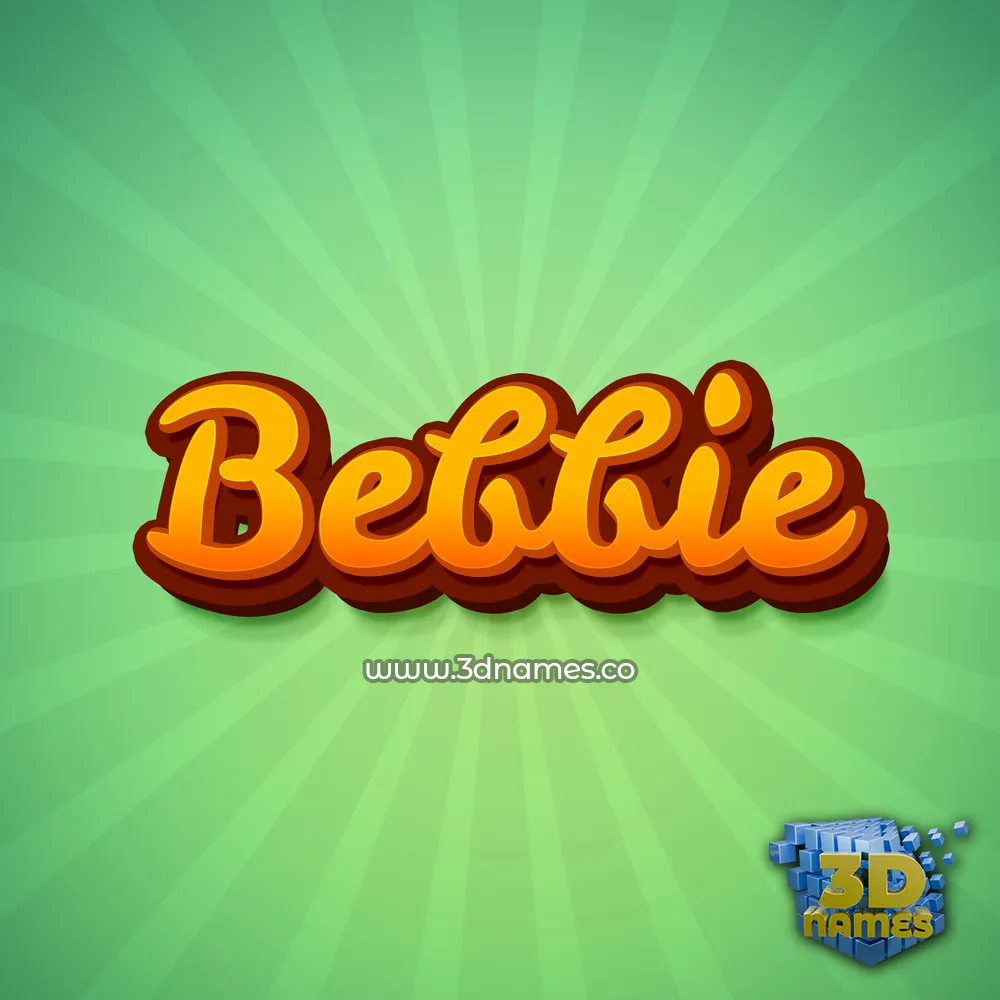 bebbie in Green Rays style - 3D name wallpaper