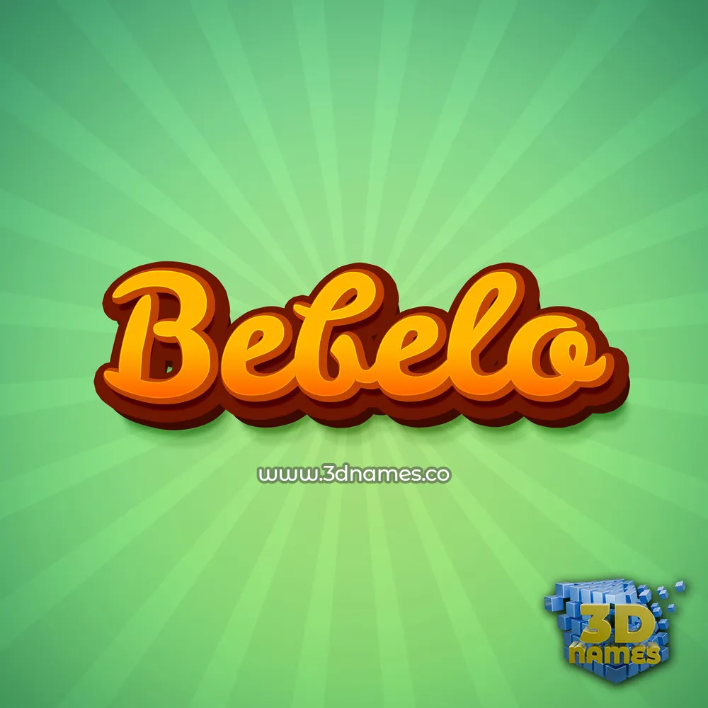 bebelo in Green Rays style - 3D name wallpaper