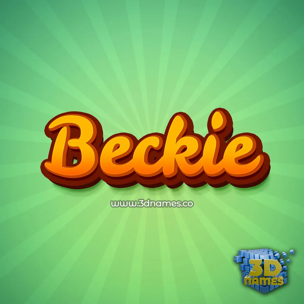 beckie in Green Rays style - 3D name wallpaper