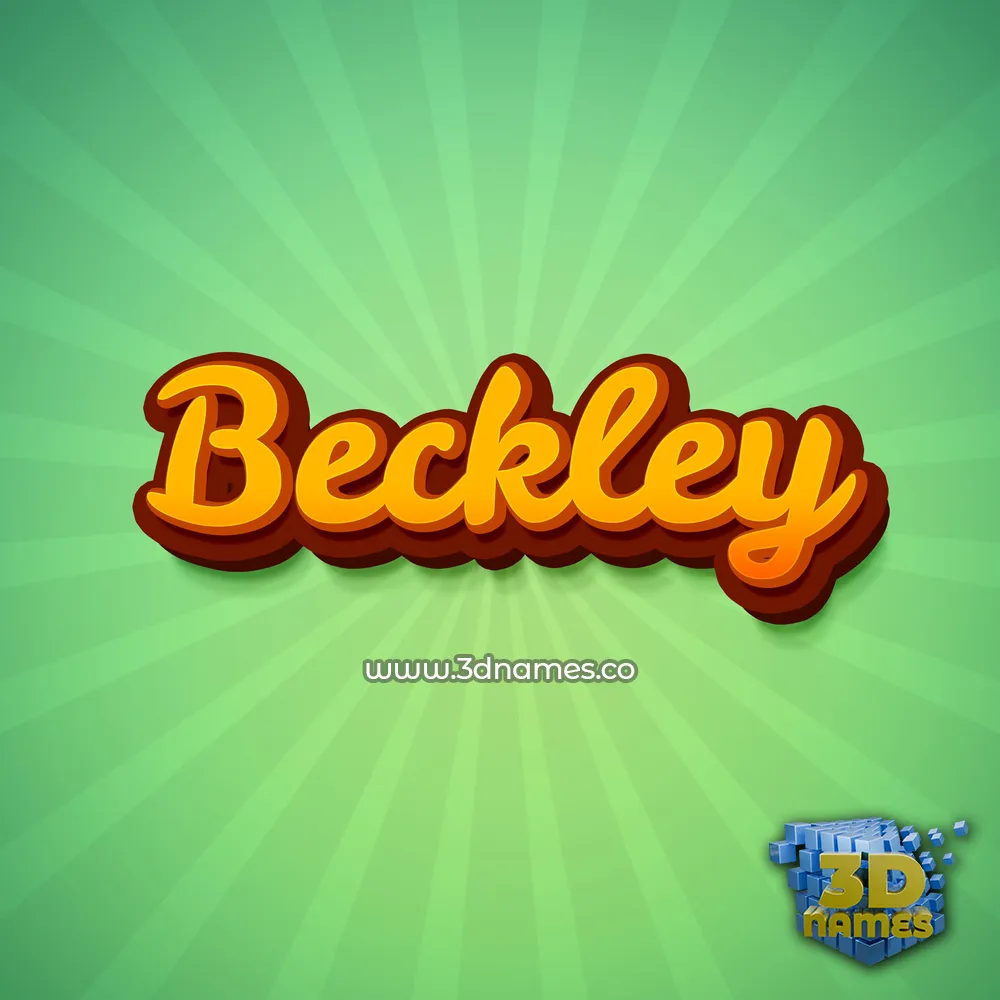 beckley in Green Rays style - 3D name wallpaper