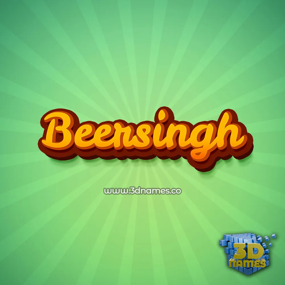 beersingh in Green Rays style - 3D name wallpaper