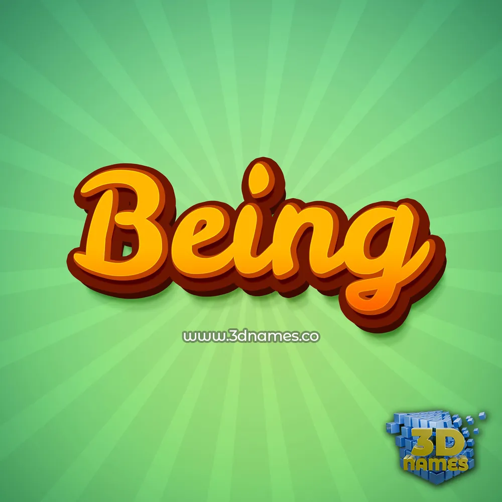 being in Green Rays style - 3D name wallpaper