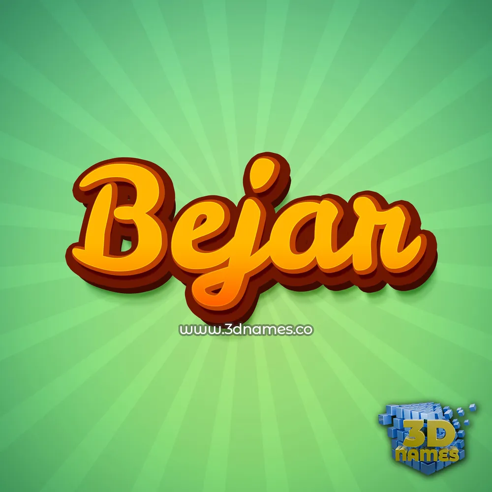 bejar in Green Rays style - 3D name wallpaper