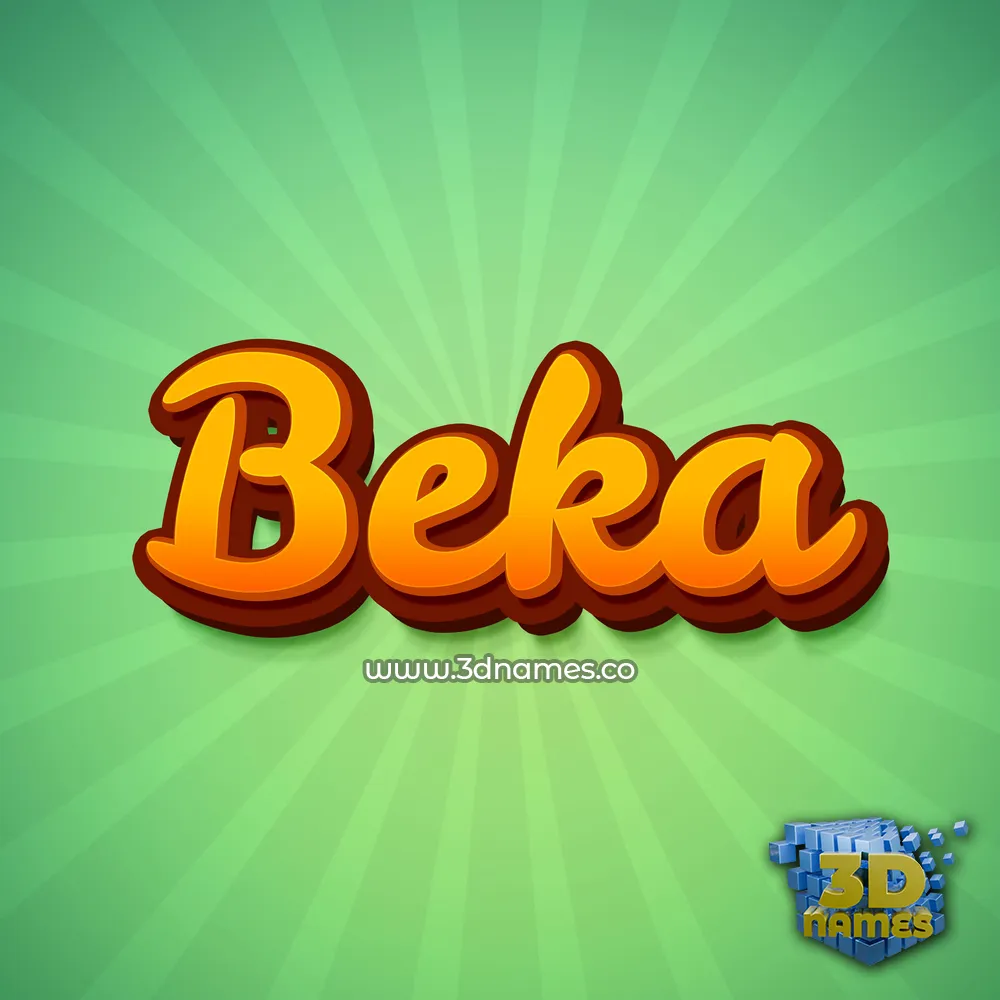 beka in Green Rays style - 3D name wallpaper