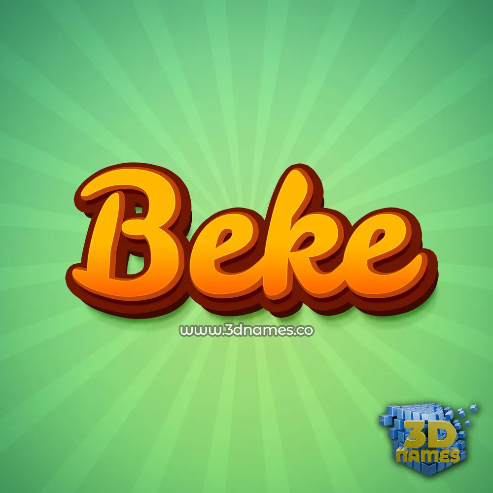 beke in Green Rays style - 3D name wallpaper