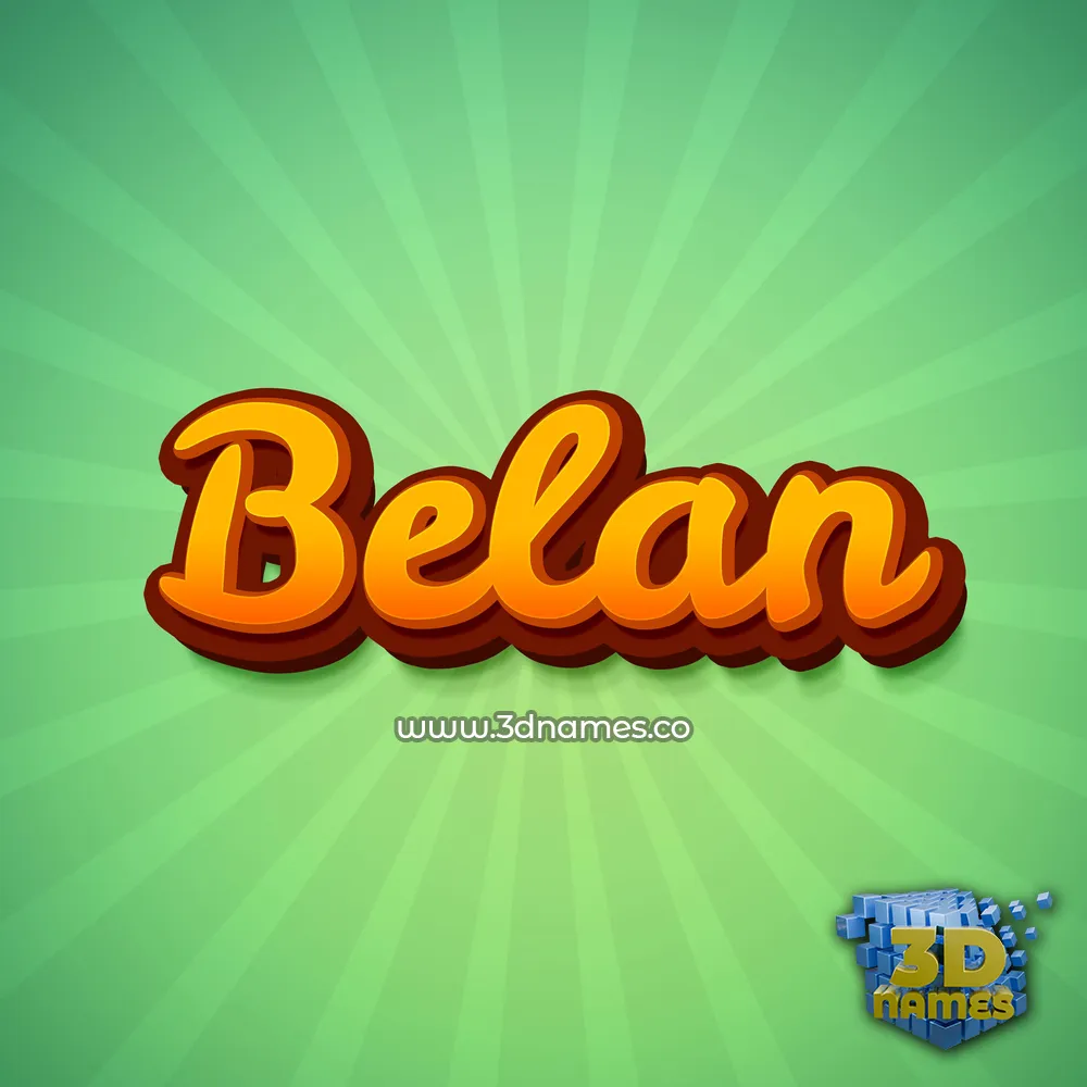 belan in Green Rays style - 3D name wallpaper