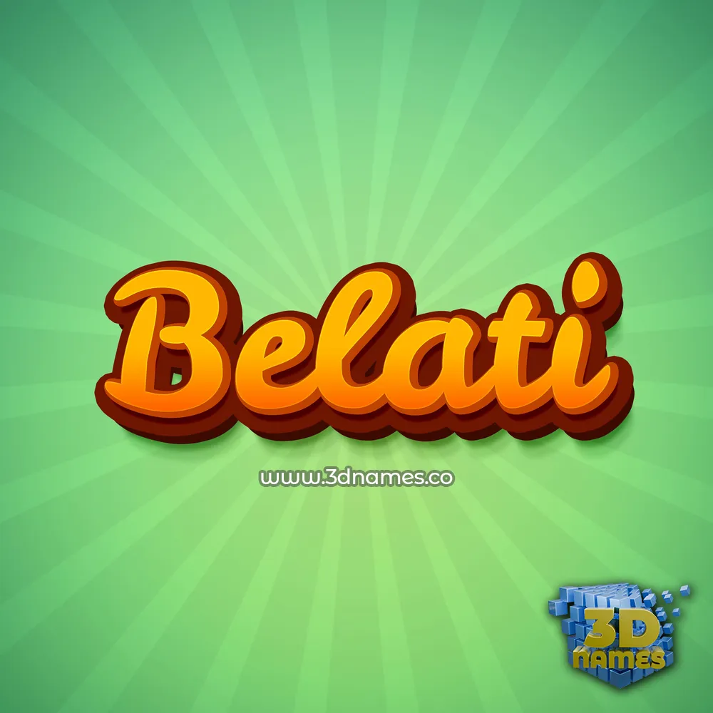 belati in Green Rays style - 3D name wallpaper