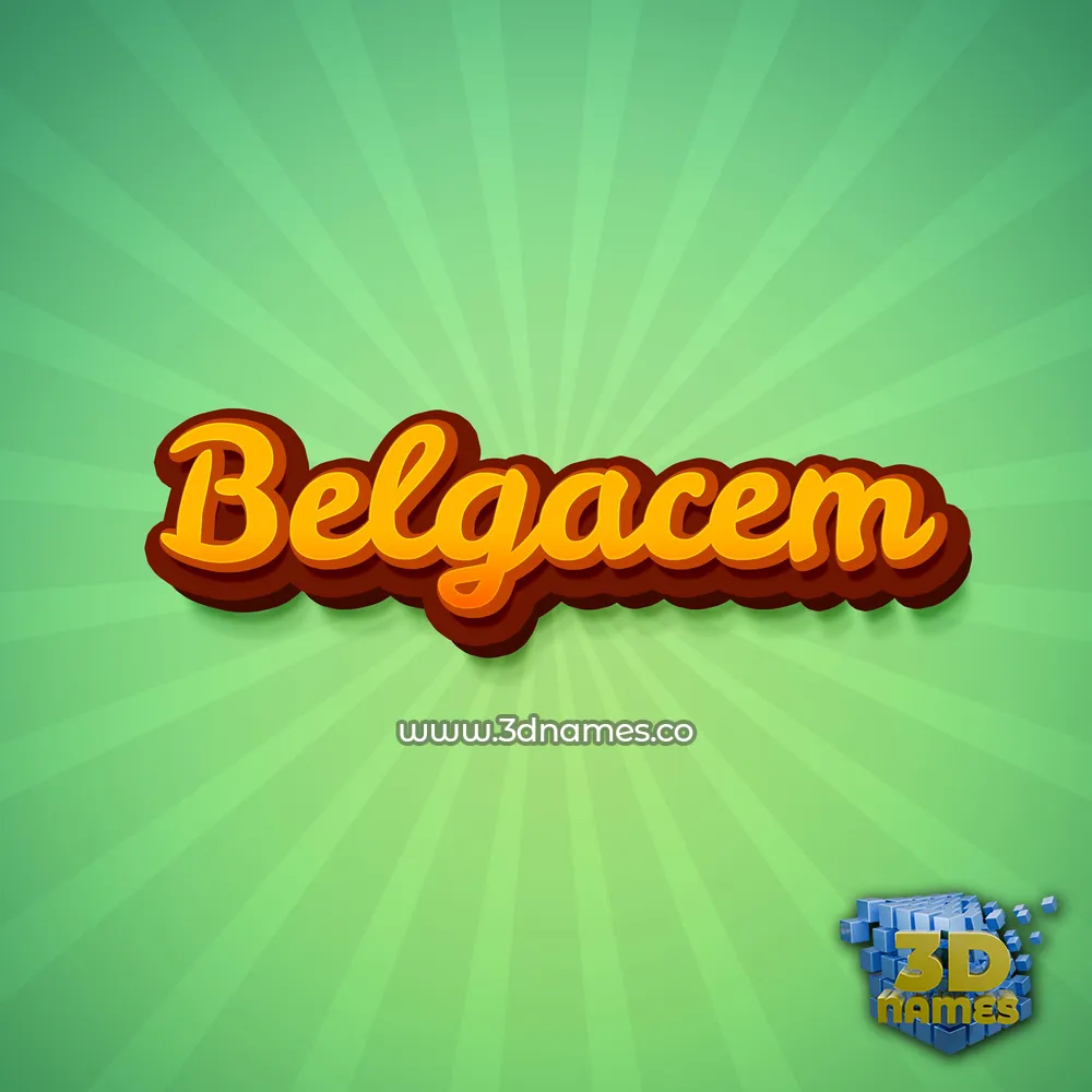 belgacem in Green Rays style - 3D name wallpaper
