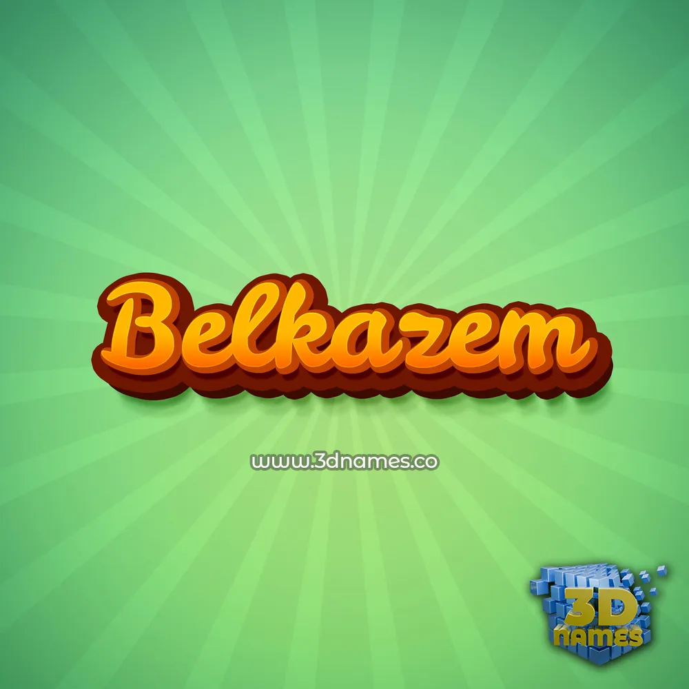 belkazem in Green Rays style - 3D name wallpaper
