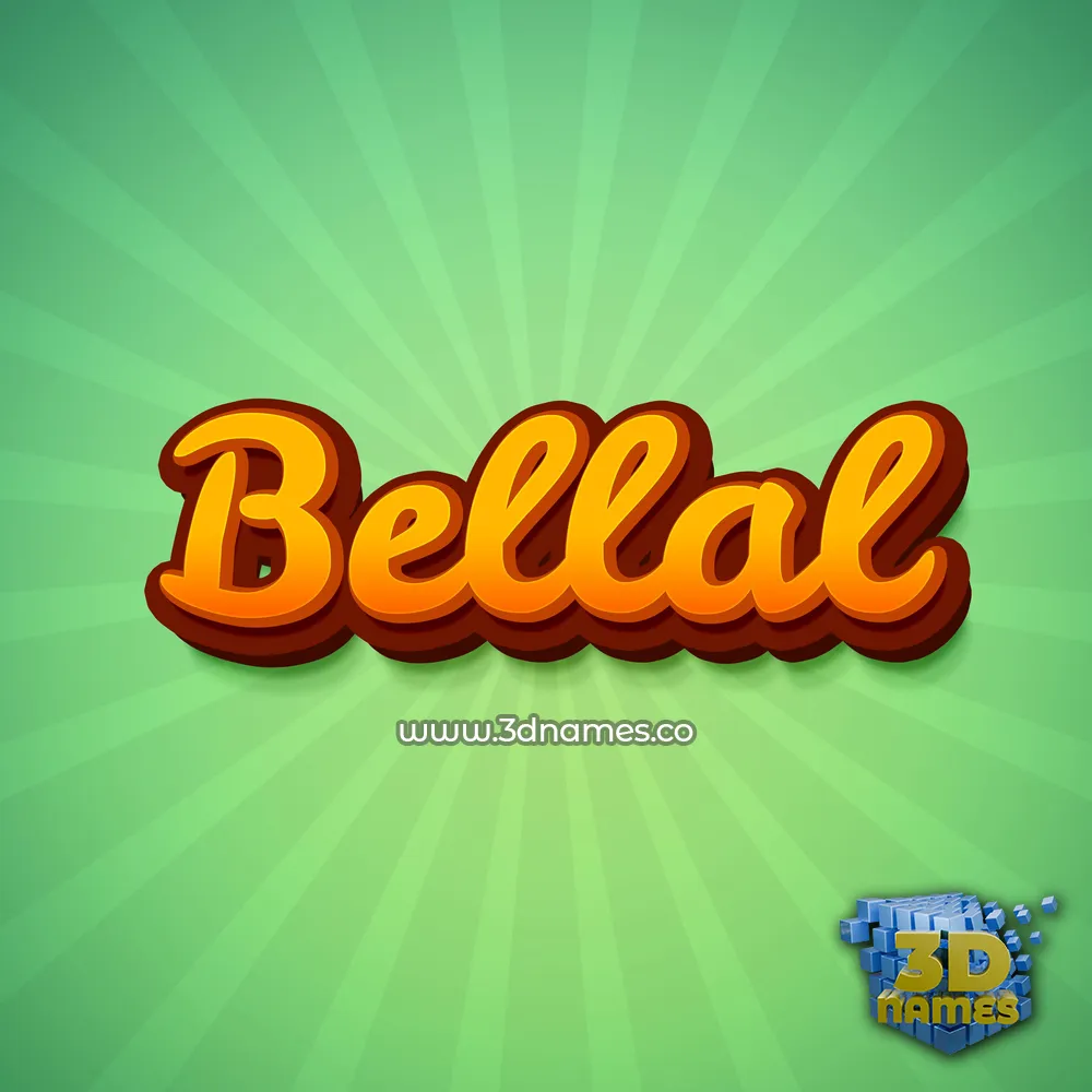 bellal in Green Rays style - 3D name wallpaper