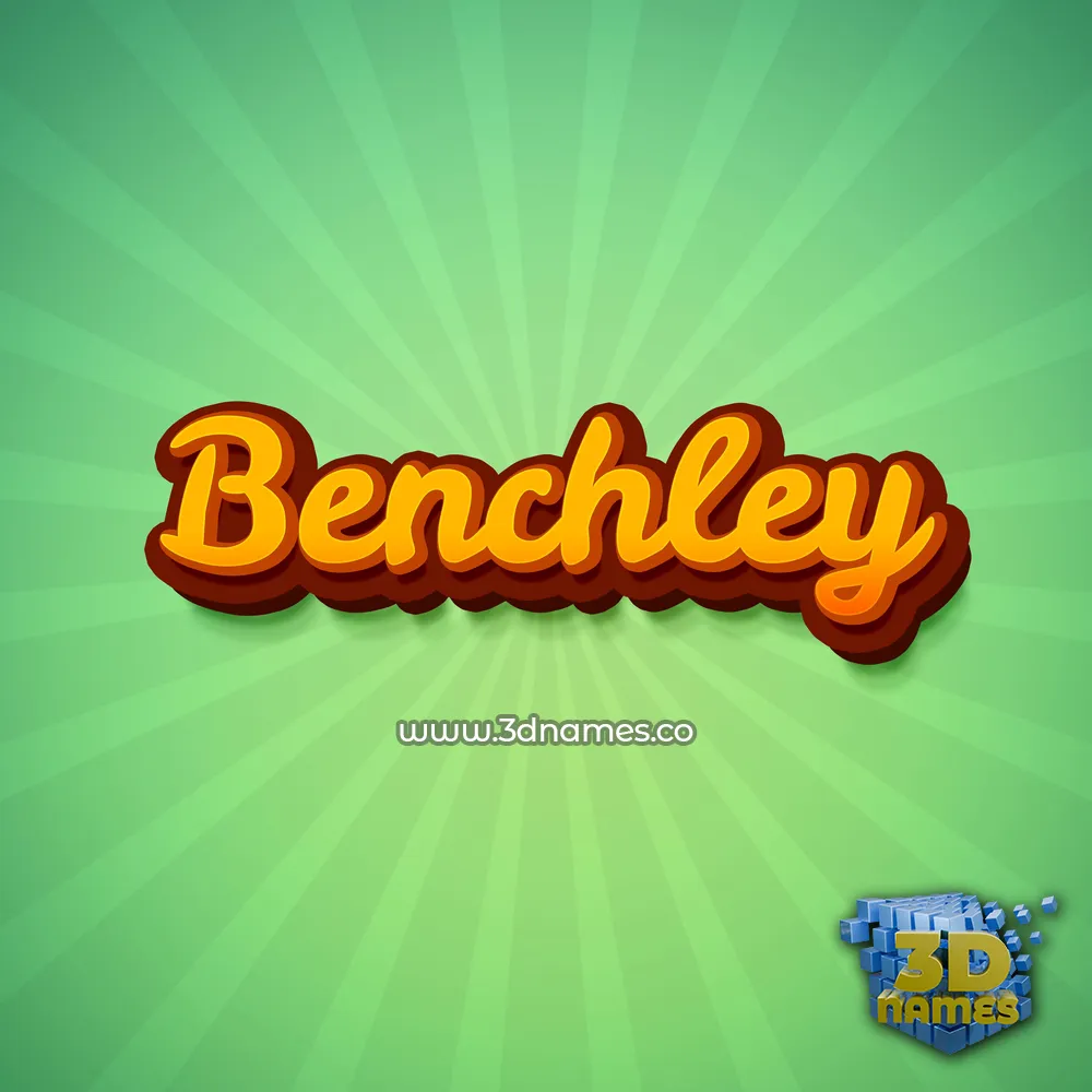 benchley in Green Rays style - 3D name wallpaper