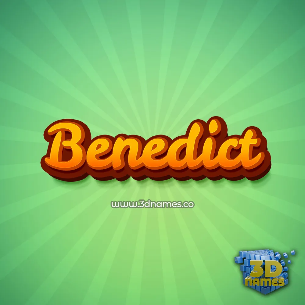 benedict in Green Rays style - 3D name wallpaper