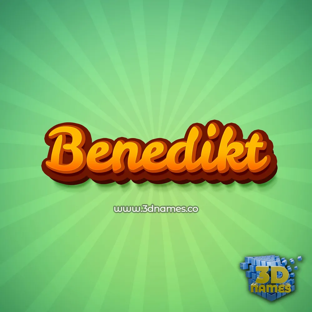 benedikt in Green Rays style - 3D name wallpaper