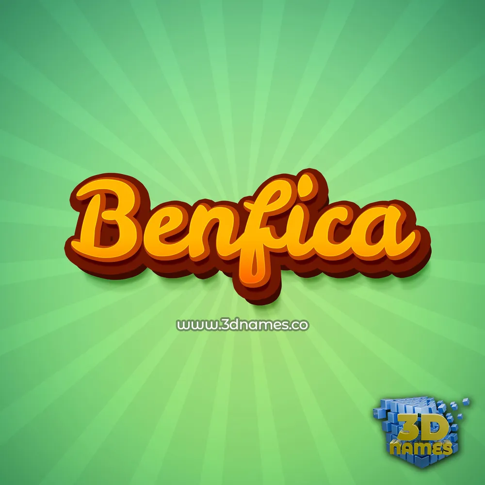 benfica in Green Rays style - 3D name wallpaper