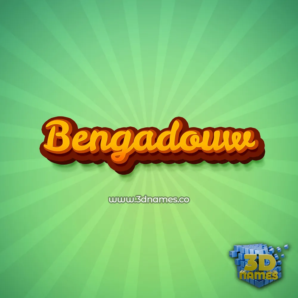 bengadouw in Green Rays style - 3D name wallpaper