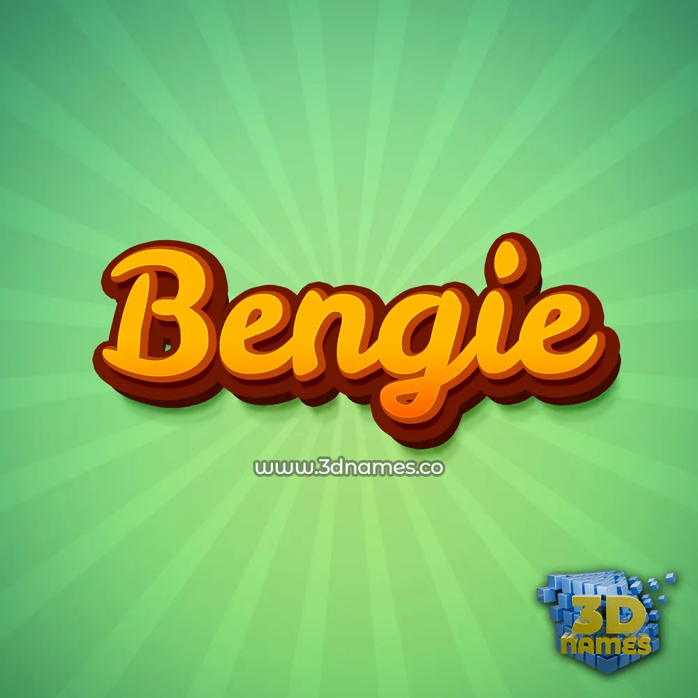 bengie in Green Rays style - 3D name wallpaper