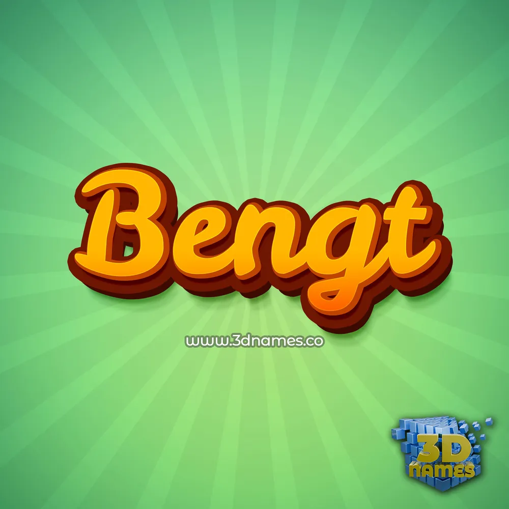 bengt in Green Rays style - 3D name wallpaper