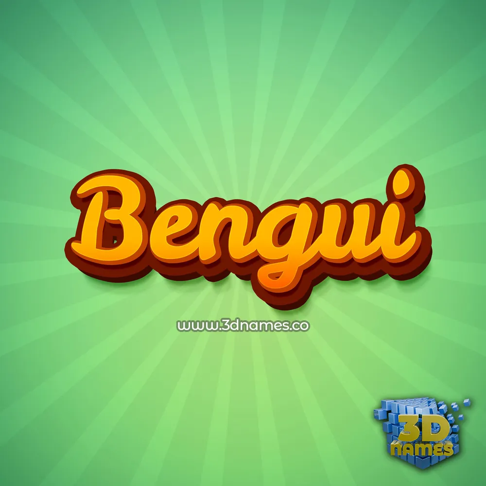 bengui in Green Rays style - 3D name wallpaper