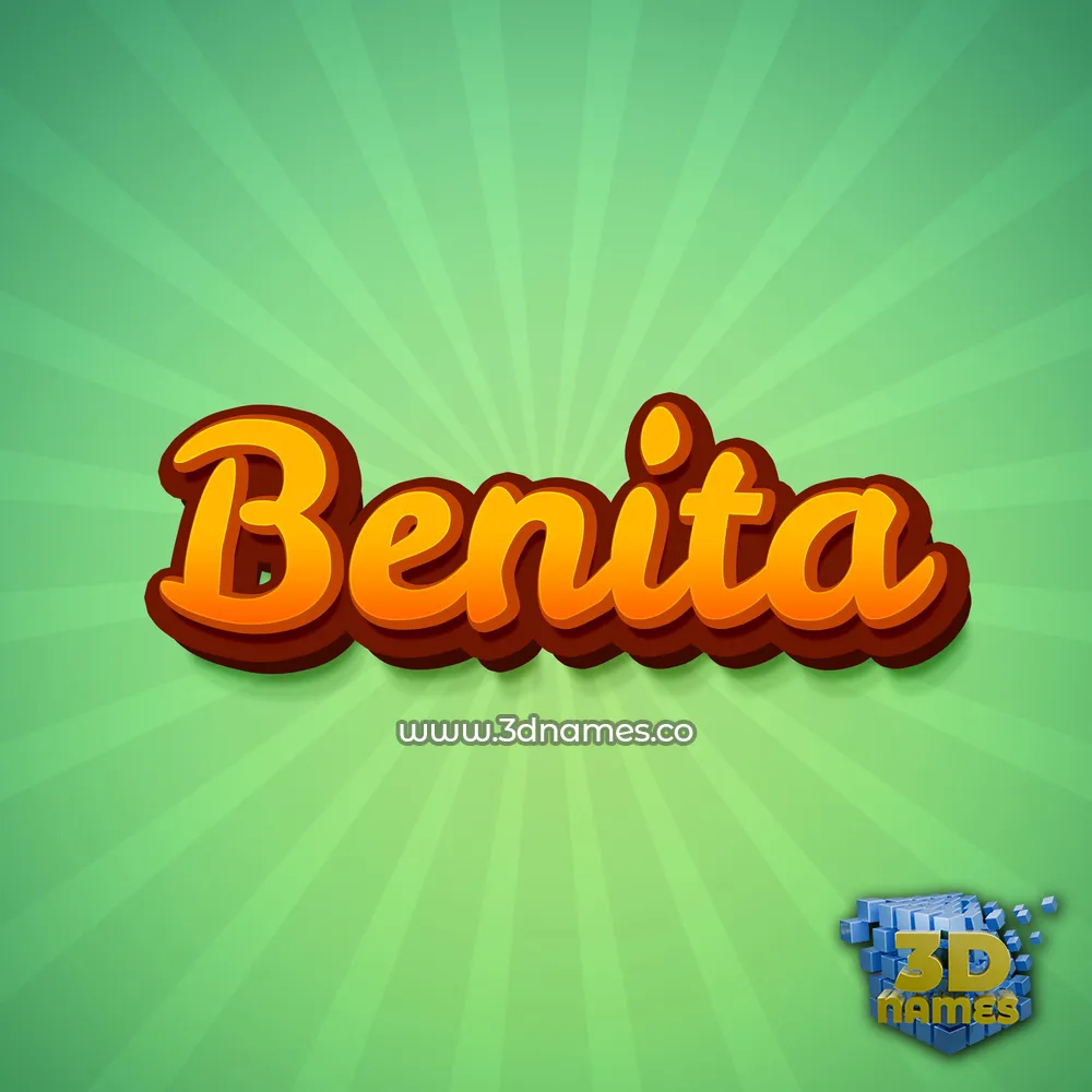 benita in Green Rays style - 3D name wallpaper