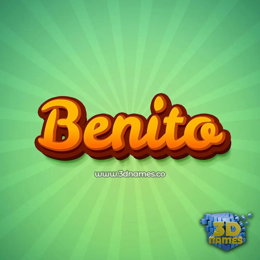 benito in Green Rays style - 3D name wallpaper