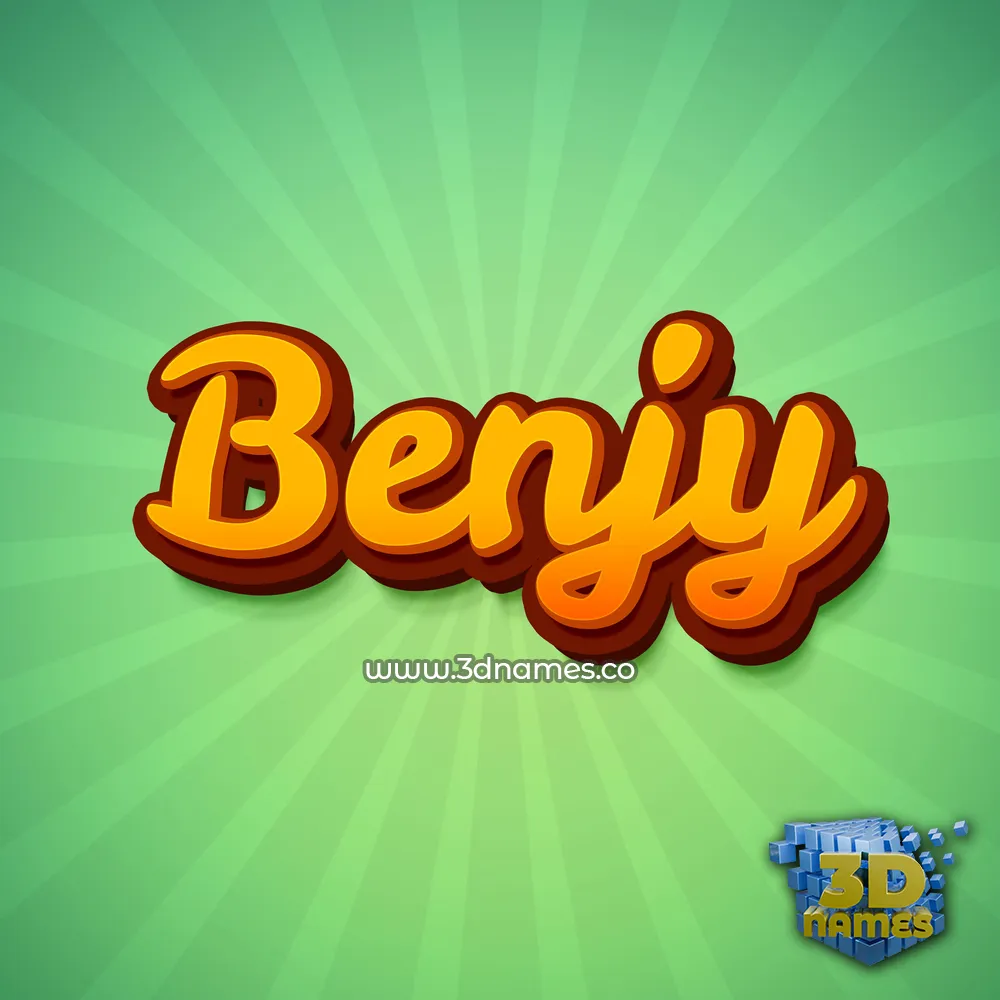 benjy in Green Rays style - 3D name wallpaper