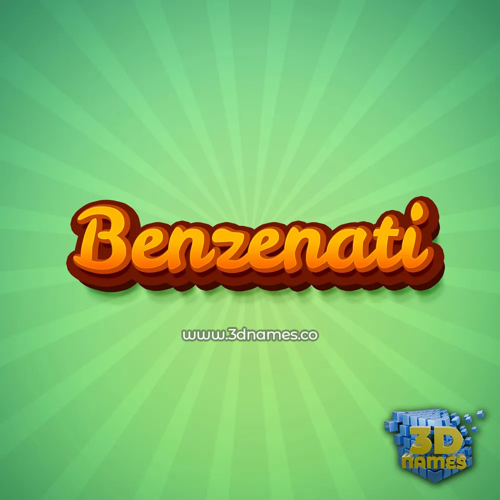 benzenati in Green Rays style - 3D name wallpaper