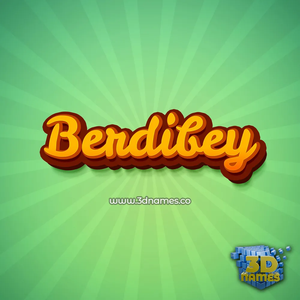 berdibey in Green Rays style - 3D name wallpaper