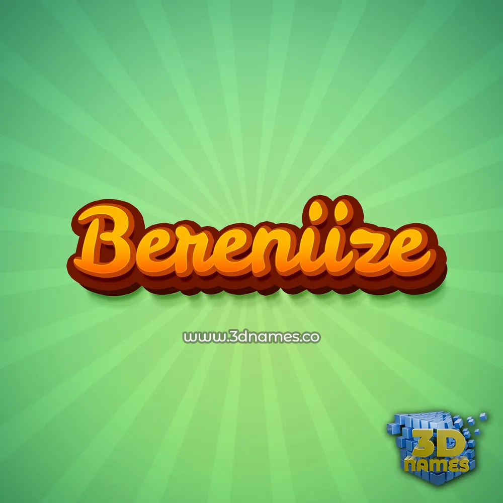 bereniize in Green Rays style - 3D name wallpaper