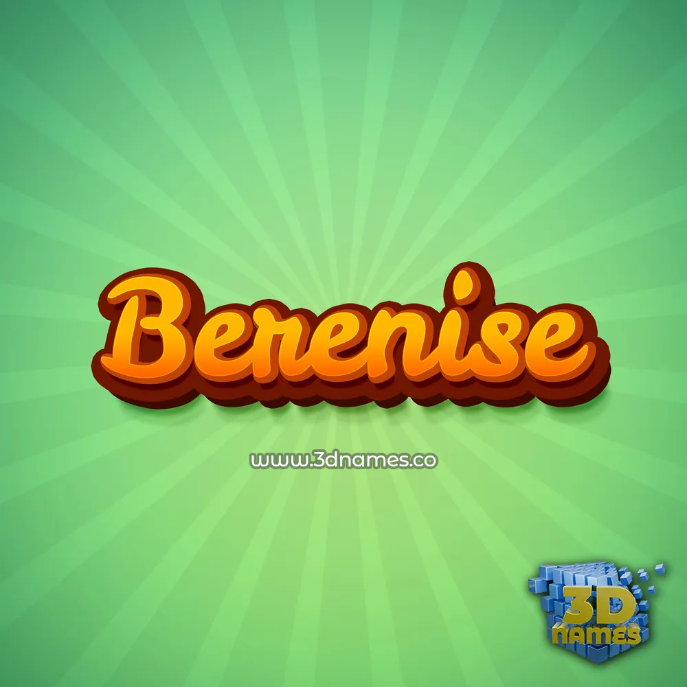 berenise in Green Rays style - 3D name wallpaper