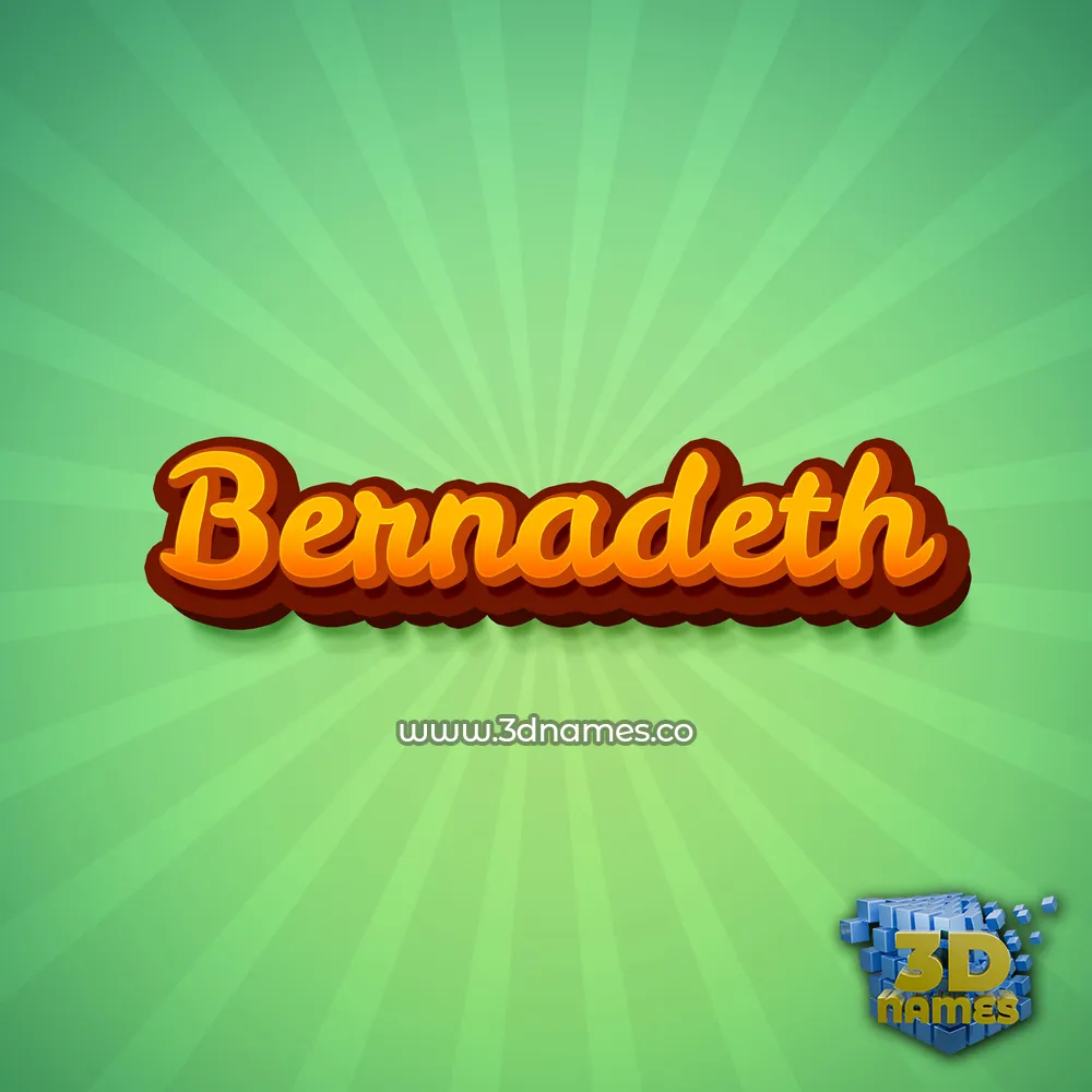 bernadeth in Green Rays style - 3D name wallpaper