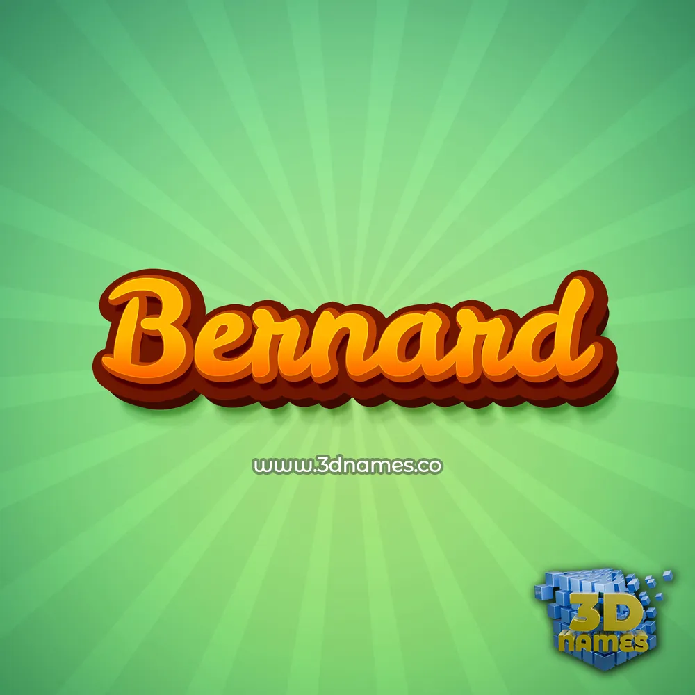 bernard in Green Rays style - 3D name wallpaper