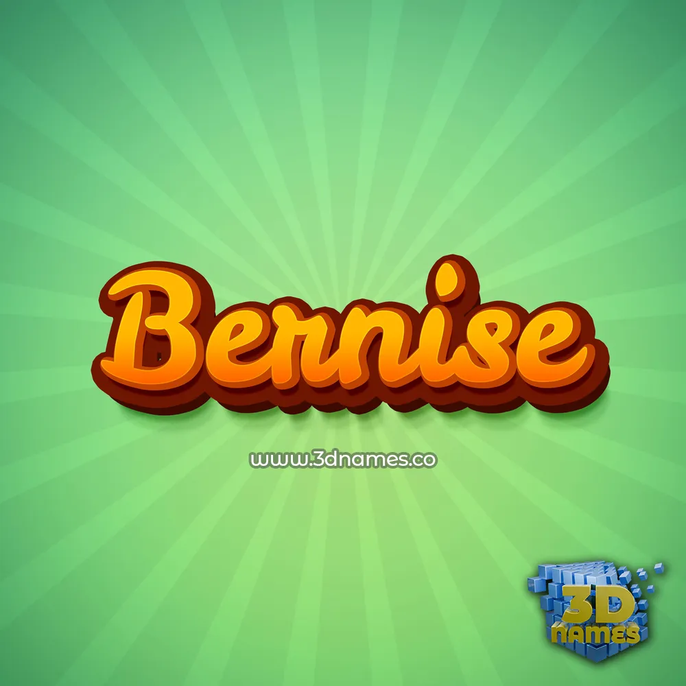 bernise in Green Rays style - 3D name wallpaper
